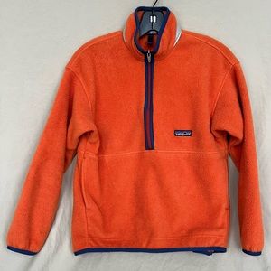 Patagonia Boys Synchilla 1/2 Zip Fleece 12 Orange Pullover